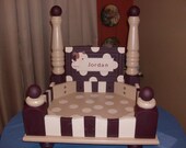 Hand Painted, Handmade Wood Dog/Pet Bed