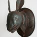 Handmade Iron Bunny Bust or Coat Rack