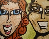Hand Painted Cartoon Caricature Portrait 8 x 10