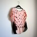Handprinted Top, Sheer Blouse, Womens Shirt, Screenprinted tshirt