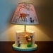 Vintage Bambi Lampand Bambi Lamp Shade made by the Dolly Toy Company Tipp City Ohio Nursery Child's Room