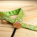 Camera Strap - Roman Glass in Green for DSLR and Mirrorless with Brown Tag (Green)