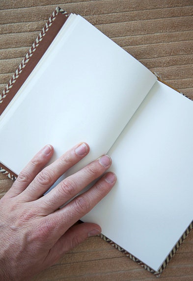 brown vintage hand made journal // hard bound journal