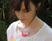 Neon Geometric Clay Necklace