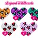 Wildheart Crystal Encrusted Leopard Anywhere Clip - Love Heart - Animal Print - You Pick Your Colours - Rockabilly - Psychobilly