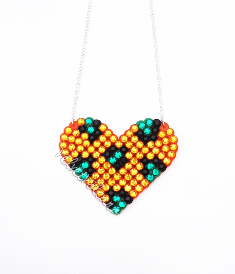 Wildheart Crystal Encrusted Leopard Anywhere Clip - Love Heart - Animal Print - You Pick Your Colours - Rockabilly - Psychobilly