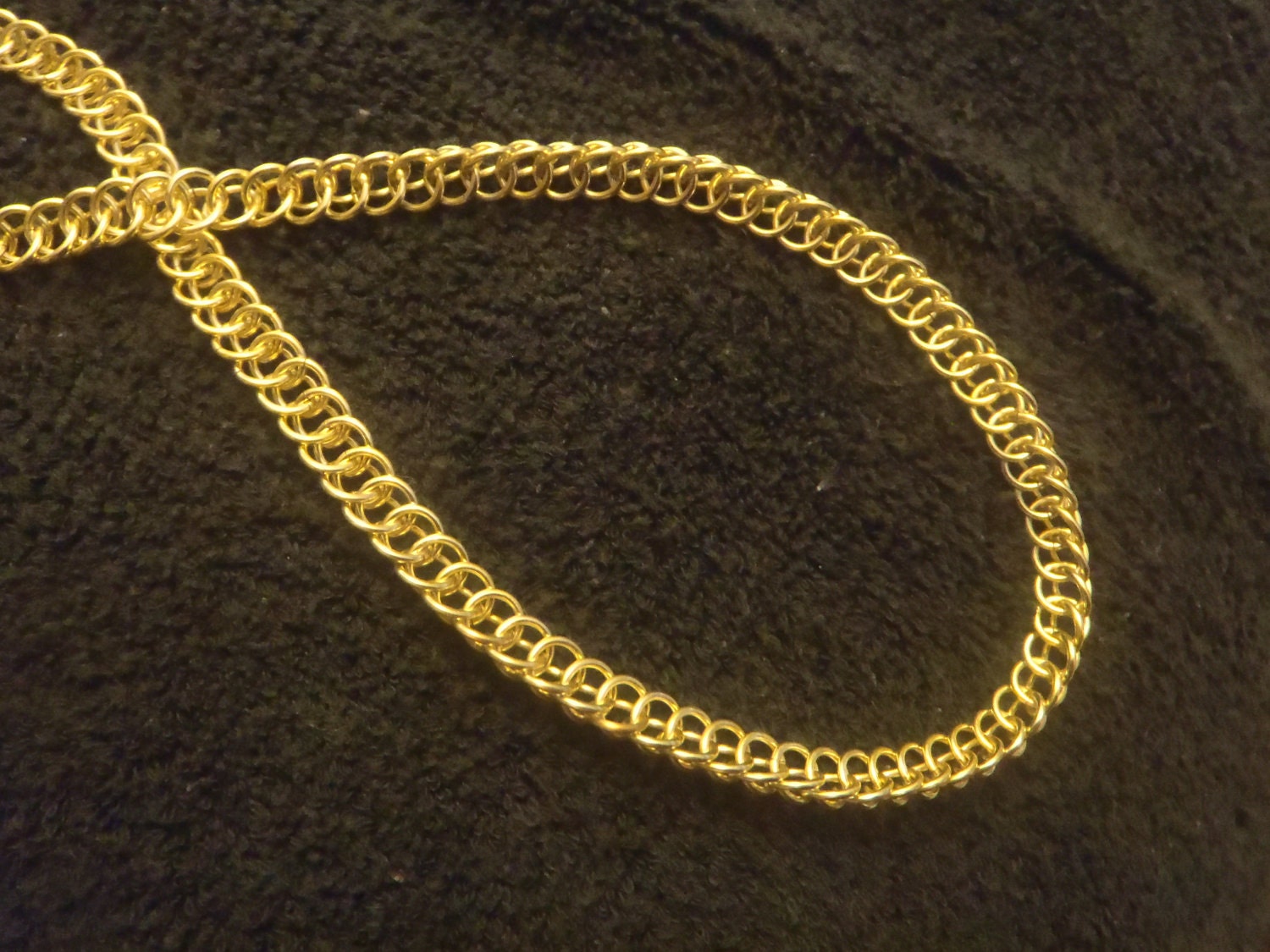 Golden half persian chainmail bracelet