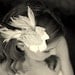 White Bridal Headpiece with Silk, Feathers and Sparkling Vintage Brooch