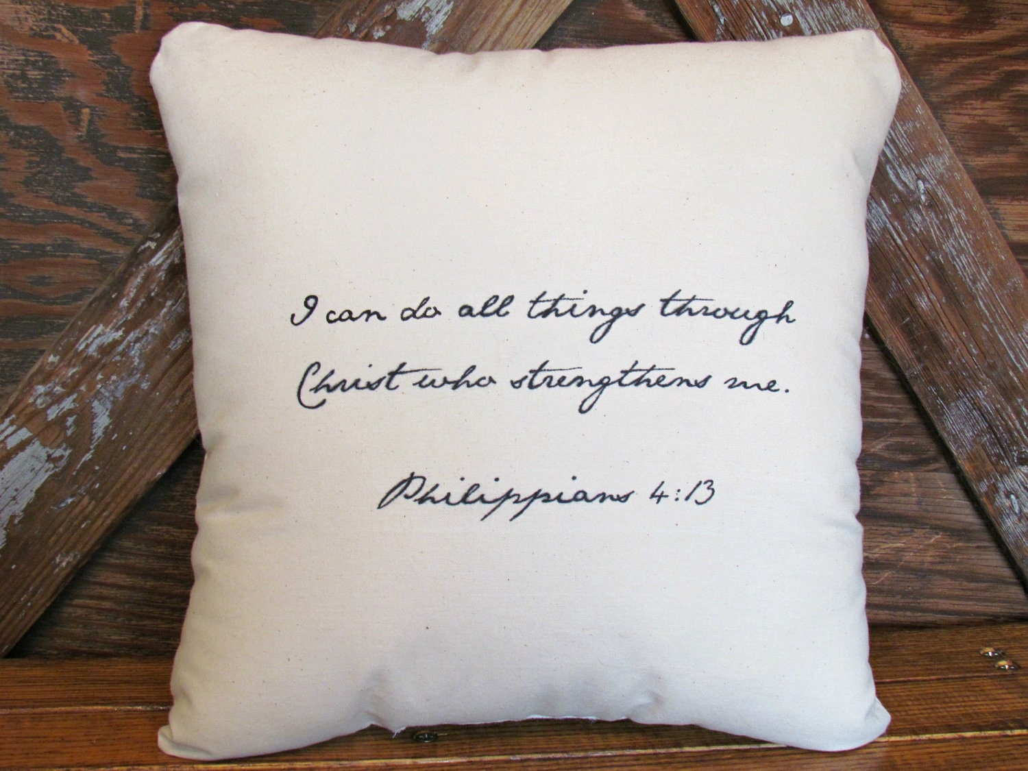 Favorite Quote/Scripture Pillow with Stuffing