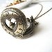 Sale (Limited Time) - Antique Brass Heart Filigree Cover Usable Pocket Watch with Cute Rabbit and Teapot Pendants Necklace