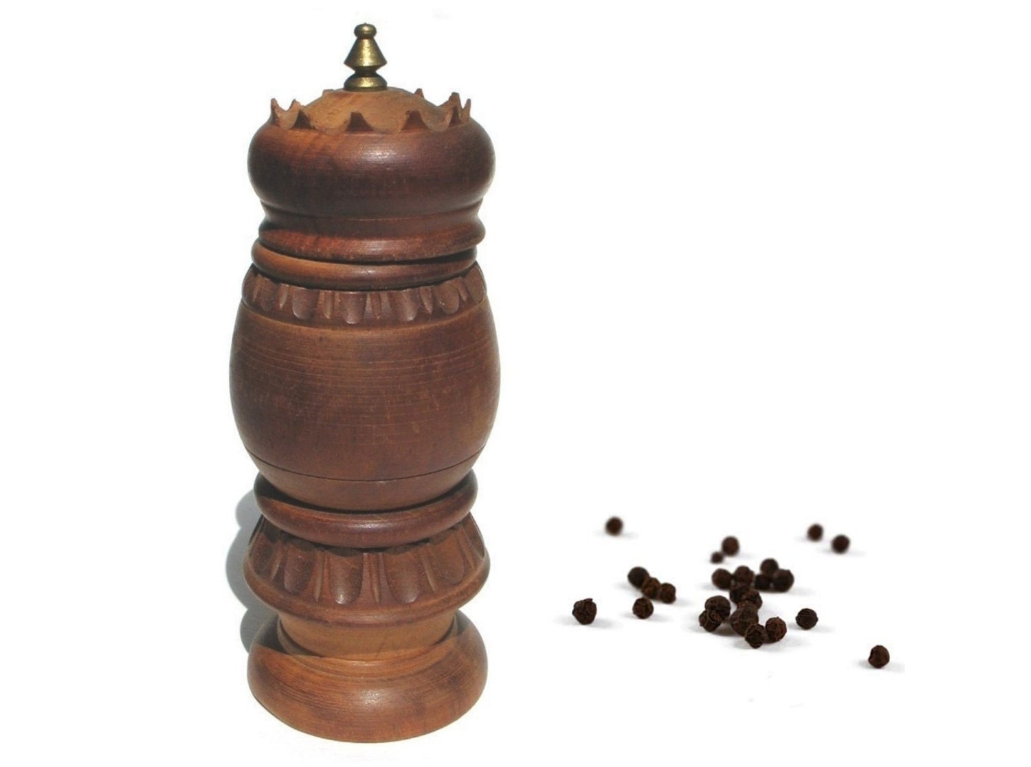 Vintage Made in Italy Pepper Grinder - Retro wooden - 1970s 70s
