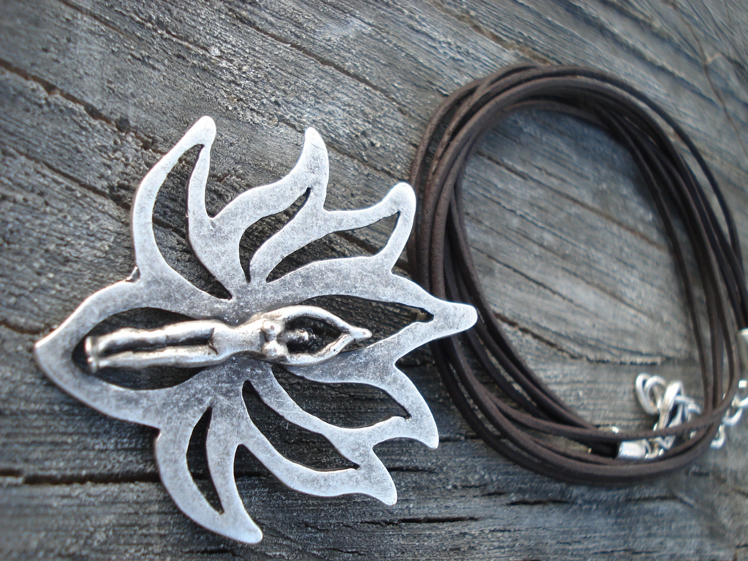 Upward Salute-Urdva Hastasana Lotus Pendant