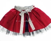 Childrens clothing, girls fluffy twirly birthday skirt, girls designer party skirt, Moggy - (5 to 8 years)