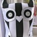 Owl cushion handmade, Collingwood owl. AFL, Magpies. Unisex. Large