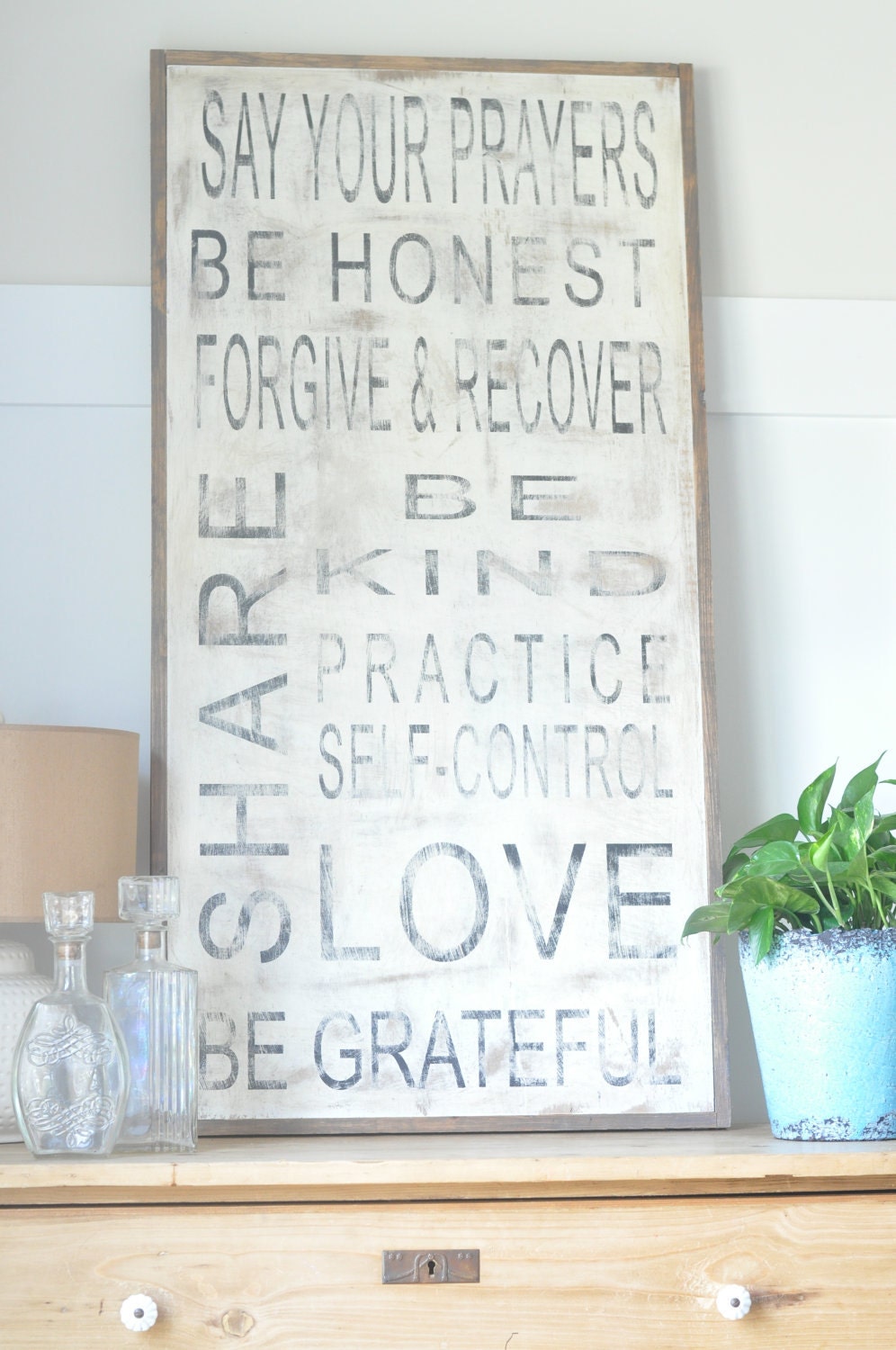 Family Rules Vertical Sign (customizable)