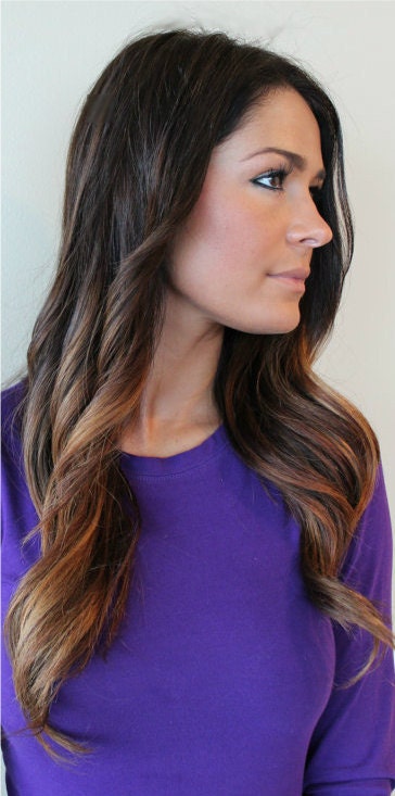 Custom Made OMBRE Clip-In Hair Extensions 15"