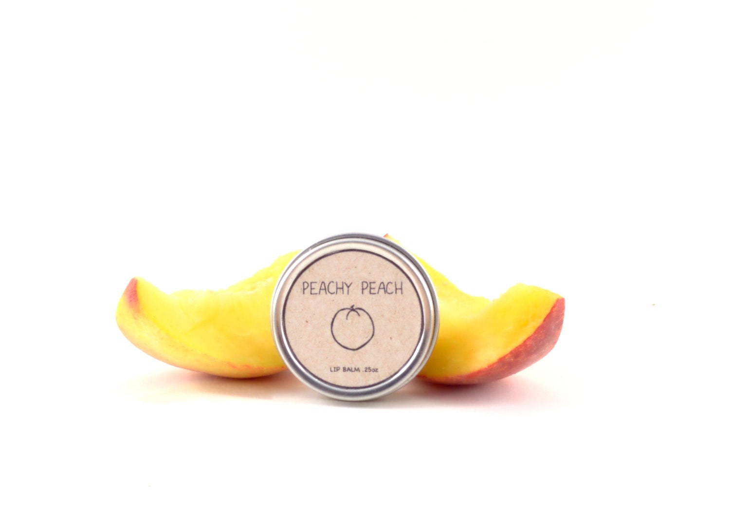 Peachy Peach Lip Balm made with all natural beeswax