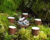 Fairy Garden Fire Pit with Five Stools