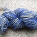 Blue Sunshine Art Yarn 1 Skein Hand Twisted 3 Yarns in One Blue Yellow