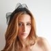 black bow wavy headband for women