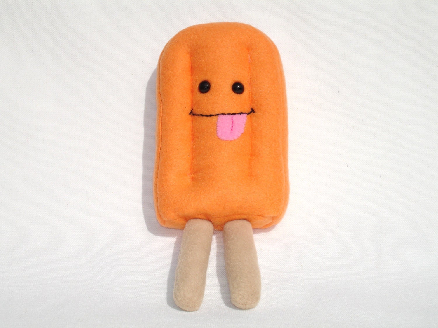 plush popsicle toy pretend food, orange creamsicle