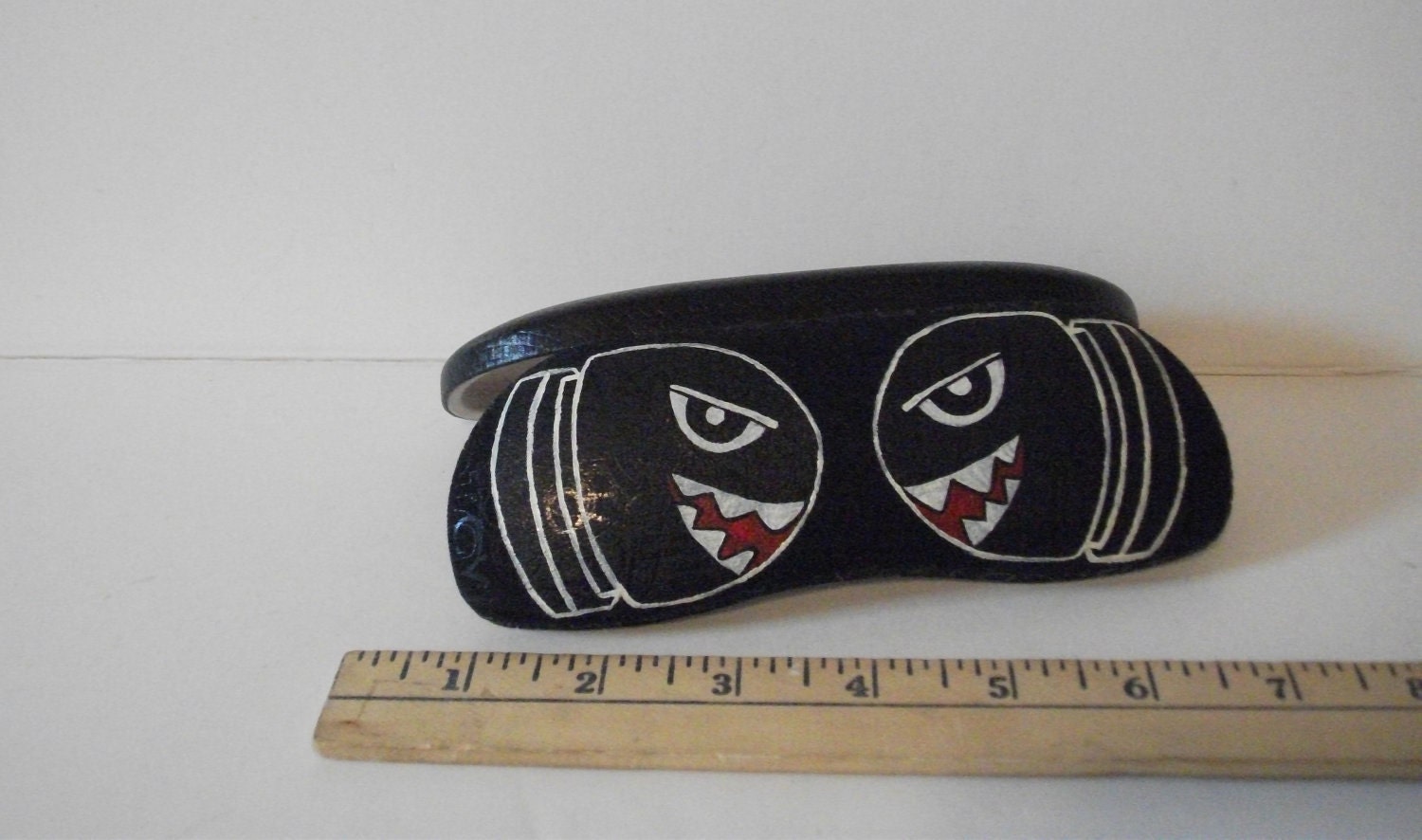 Super Mario Bros, Bullet Bill Eyeglass case-- Hand painted-- Fan Art