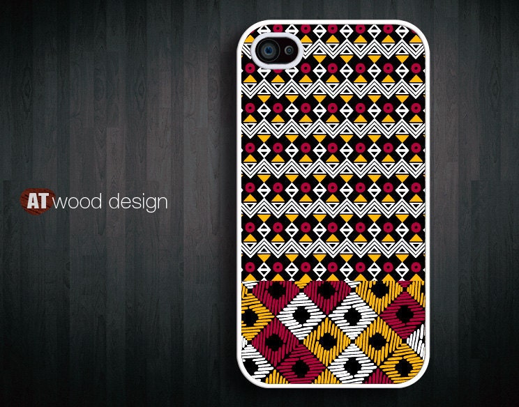black yellow red pattern Rubber case iphone 4 case iphone 4s case Hard case Iphone 5 case unique case