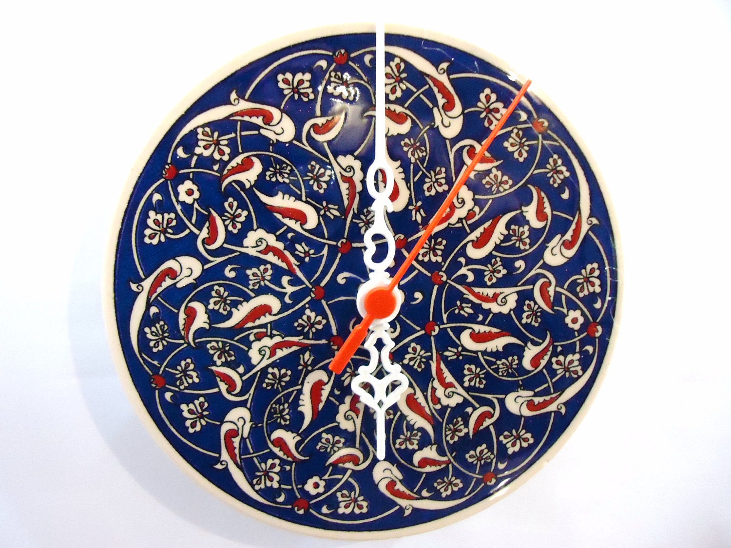 Dagger & Flower pattern, Wall Clock, Ceramic,