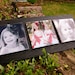 Custom Wood Mounted Triple Ceramic Photo Tile -  8in x 8in Tile on Hand Painted Wood