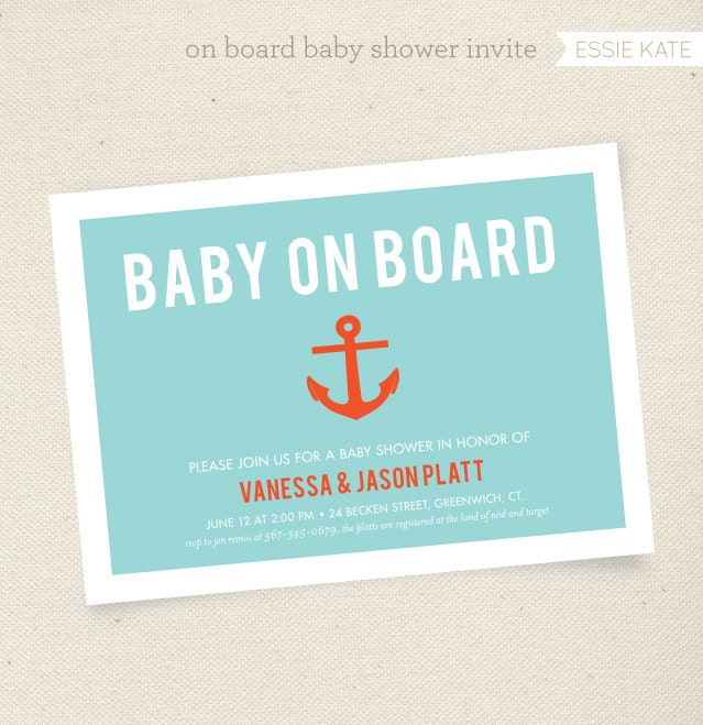 On Board Baby Shower Invite (Printable)
