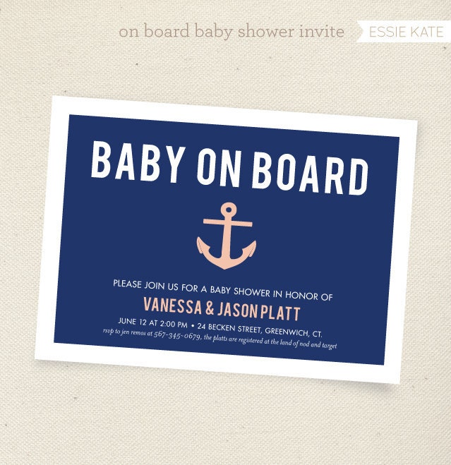 On Board Baby Shower Invite (Printable)