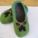 Minecraft felt slippers. Gift under 50. Creeper, Enderman. Made to order. St. Patrick's Easter kids children gift.