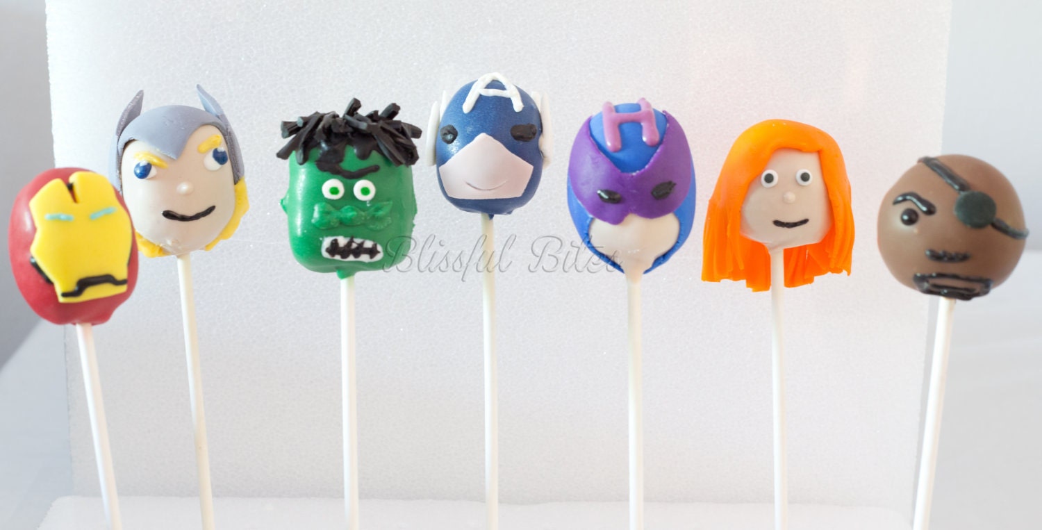 Captain America cake Pops-Made to Order 2 dozen