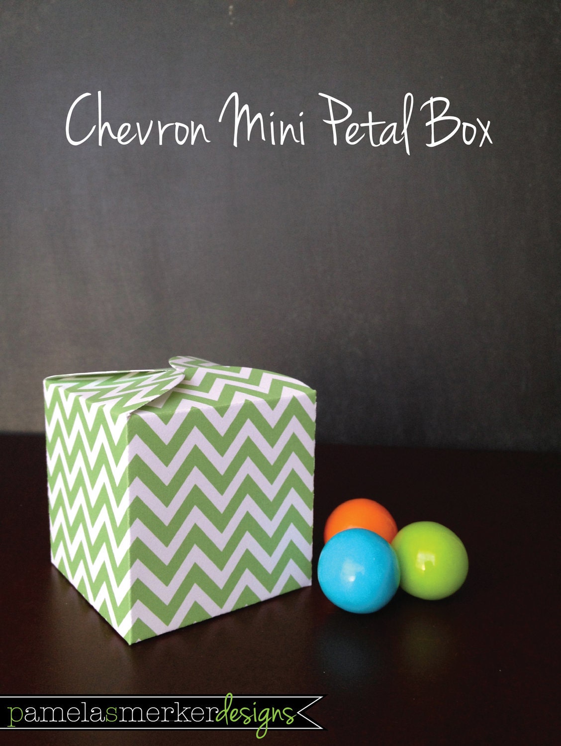 Pick a Color Chevron Mini Petal Favor Box