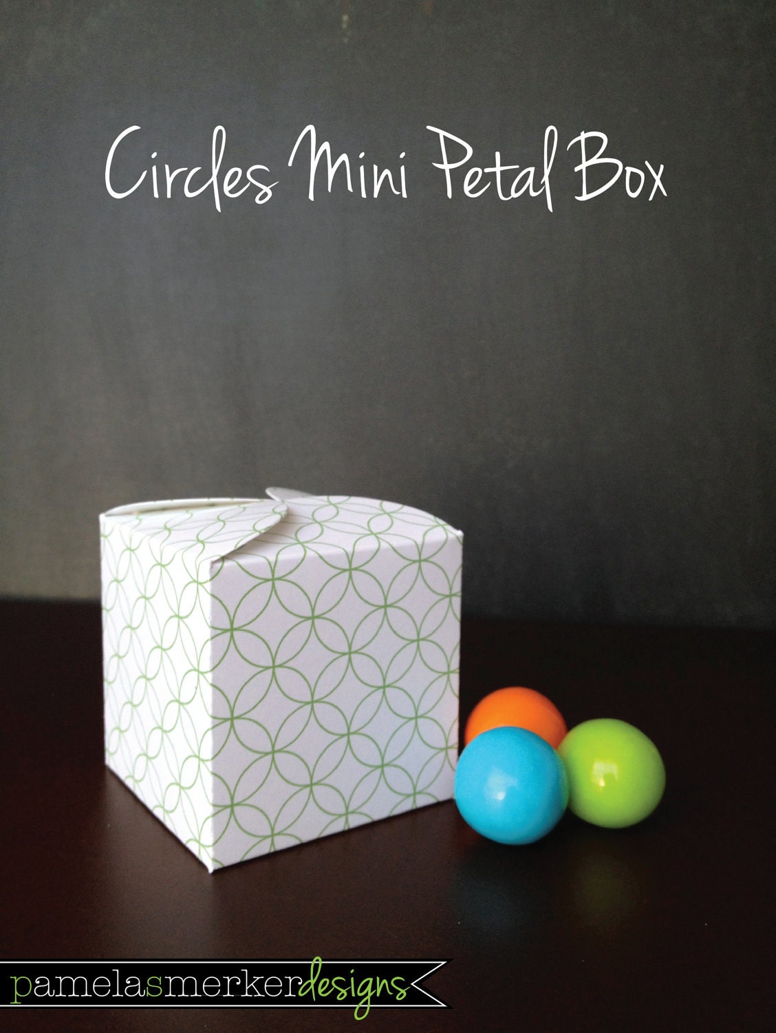 Pick a Color Circles Mini Petal Favor Box