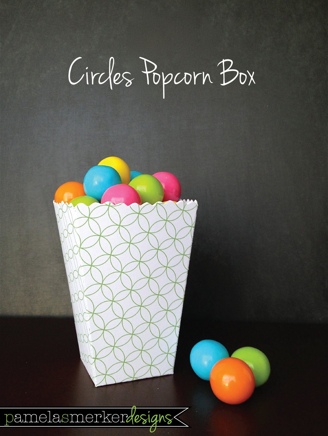 Pick a Color Circles Popcorn Box