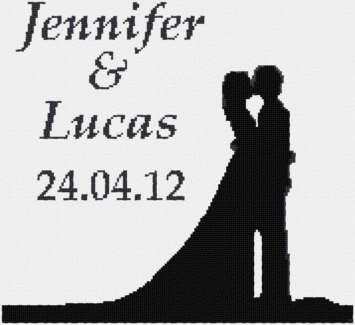 Simple Wedding Sampler Cross Stitch PDF Pattern