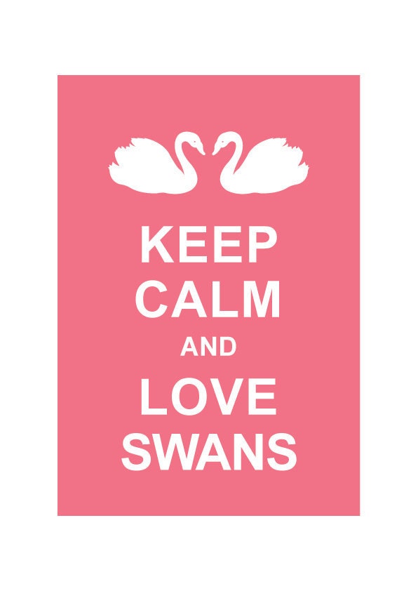 Keep Calm and Love Swans - Personalized custom color Wedding Birthday Anniversary Gift Children Decor Kids Home Decor - BUY 2 Get 1 Free
