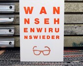 Letterpress-Karte "WIEDERSEHEN" DIN A 6 300g Papier natur - bedruckter Umschlag C 6 Papier natur - Anhänger 5,5 x 3 cm, Divine Twine-Kordel