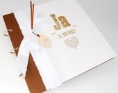 edles Hochzeitsalbum / Gästebuch - personalisierbar, handgebunden und in Gold bedruckt