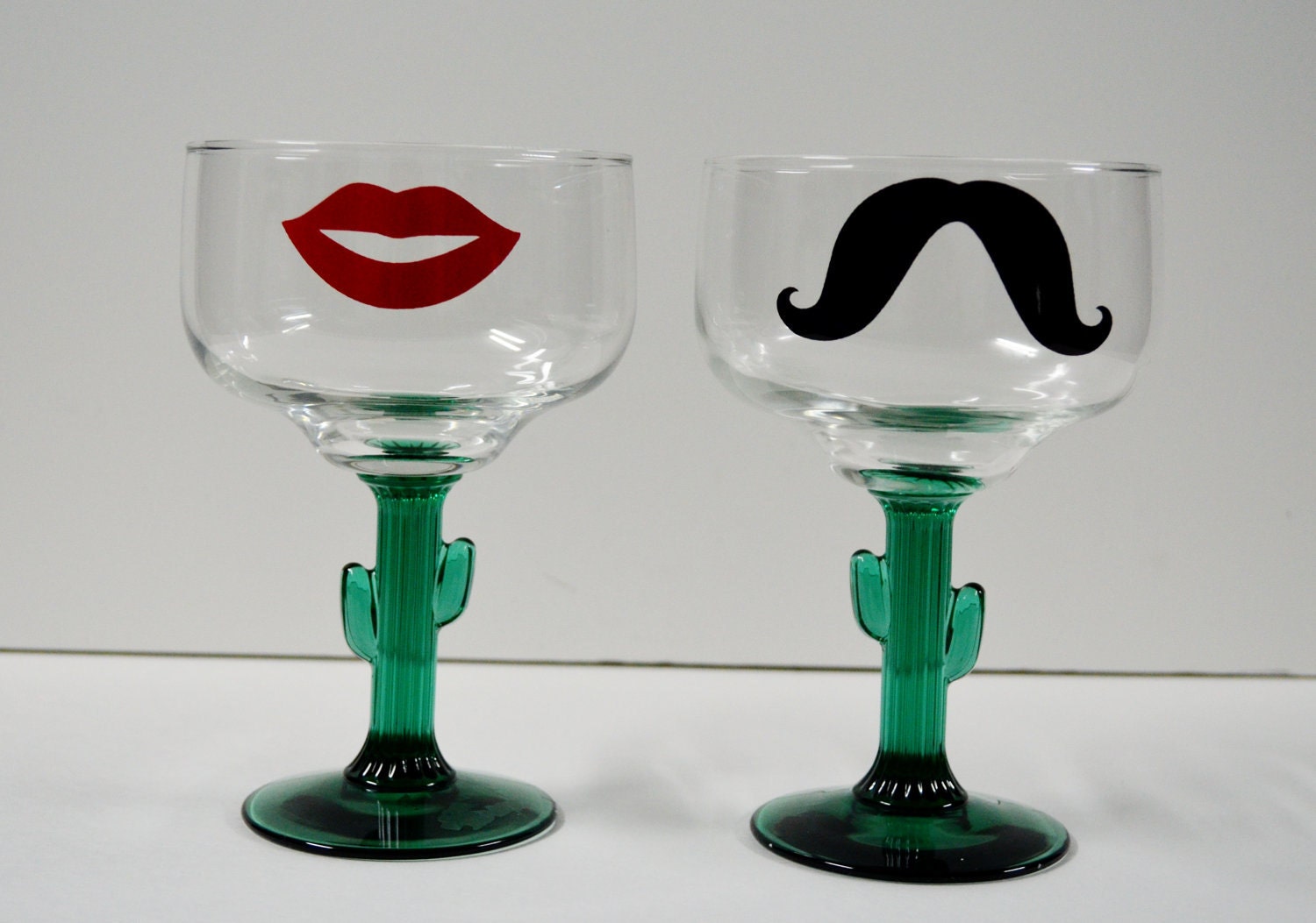Fun and Festive His and Hers Custom Margarita Glasses
