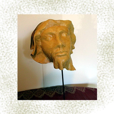 Leather Mask Unique Sculpture Leather Art