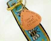 Engraved Copper Guitar Pick Pet Tag - Identification Tag - Personalized