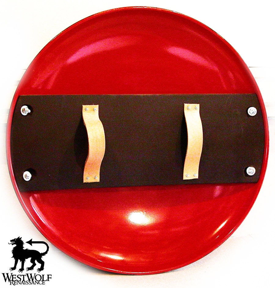 Hand-Crafted Steel Captain America Shield -- Full Size and Dished/Domed