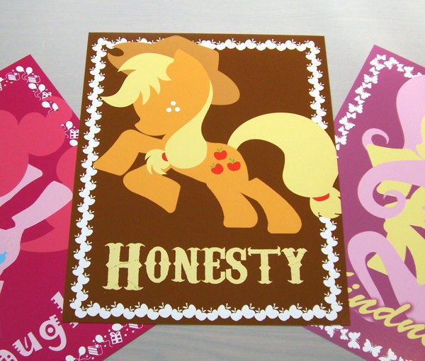 Applejack - Element of Harmony - An artistic rendition presented in a high quality 8 X 10 print. My Little Pony, Friendship is Magic.
