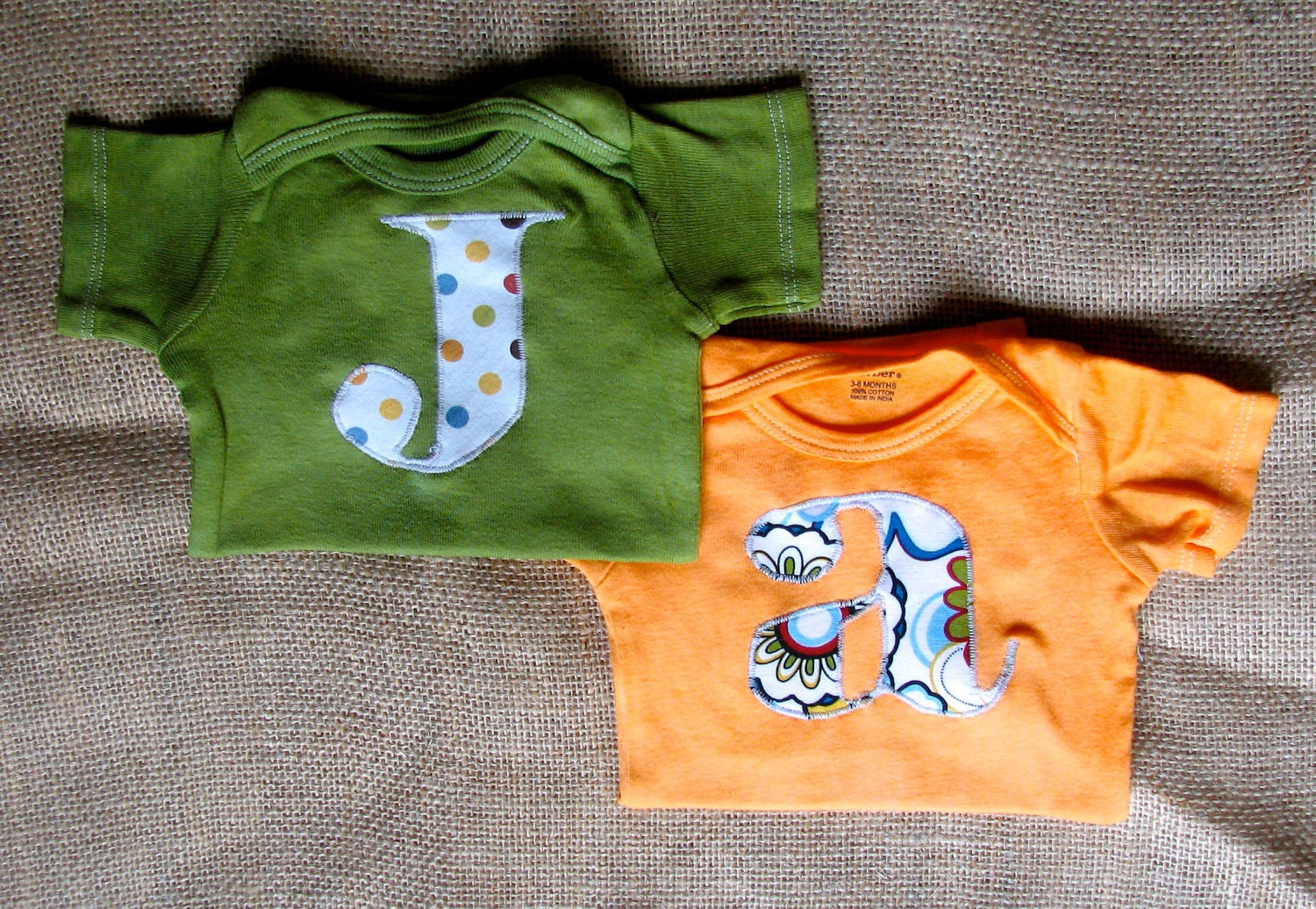 PERSONALIZED CUSTOM onesie or toddler t shirt hand dyed with initial