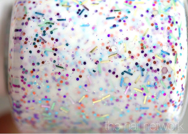 Birthday Cake : Custom-Blended Glitter Nail Polish / Lacquer