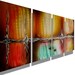 Metal Wall Art Decor Abstract Contemporary Modern Sculpture Hanging Zen Textured - Inferno