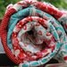 Crib Rag Quilt, for baby or toddler, Aqua and Red by Michael Miller, girl nursery, red, aqua, pink, turquoise, photo prop