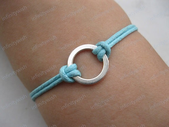 Karma-antique silver karma bracelet,infinity wish bracelet-Z130